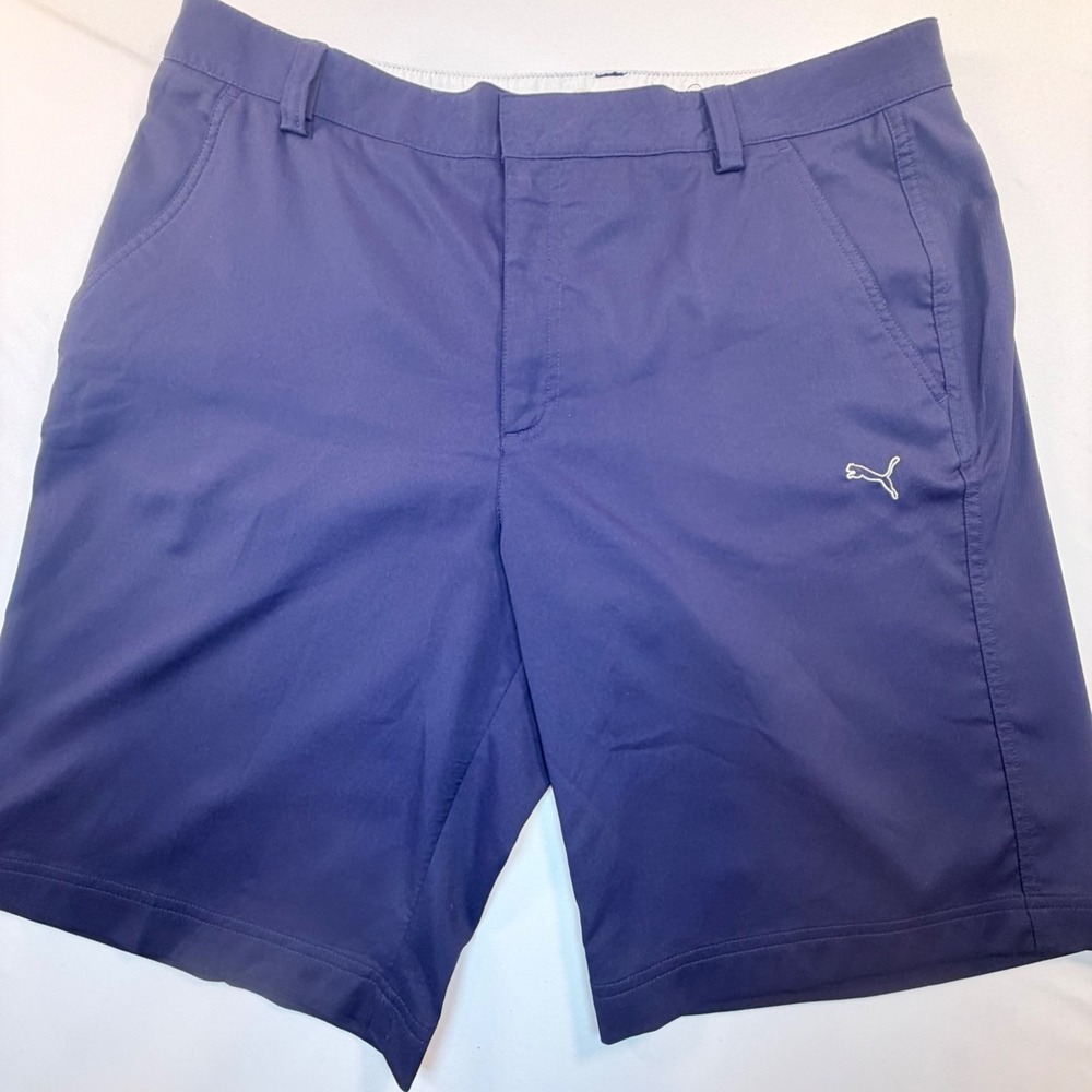 Puma Golf Shorts Mens 36 Blue DryCELL Stretch Performance Sport Casual 11 Inseam